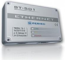 Moduł Internetowy Ethernet do kotłów Zębiec pozwala na zdalną kontrolę pracy kotła przez sieć lokalną lub internet