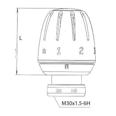 Głowica termostatyczna DIAMOND M30x1,5 art.403