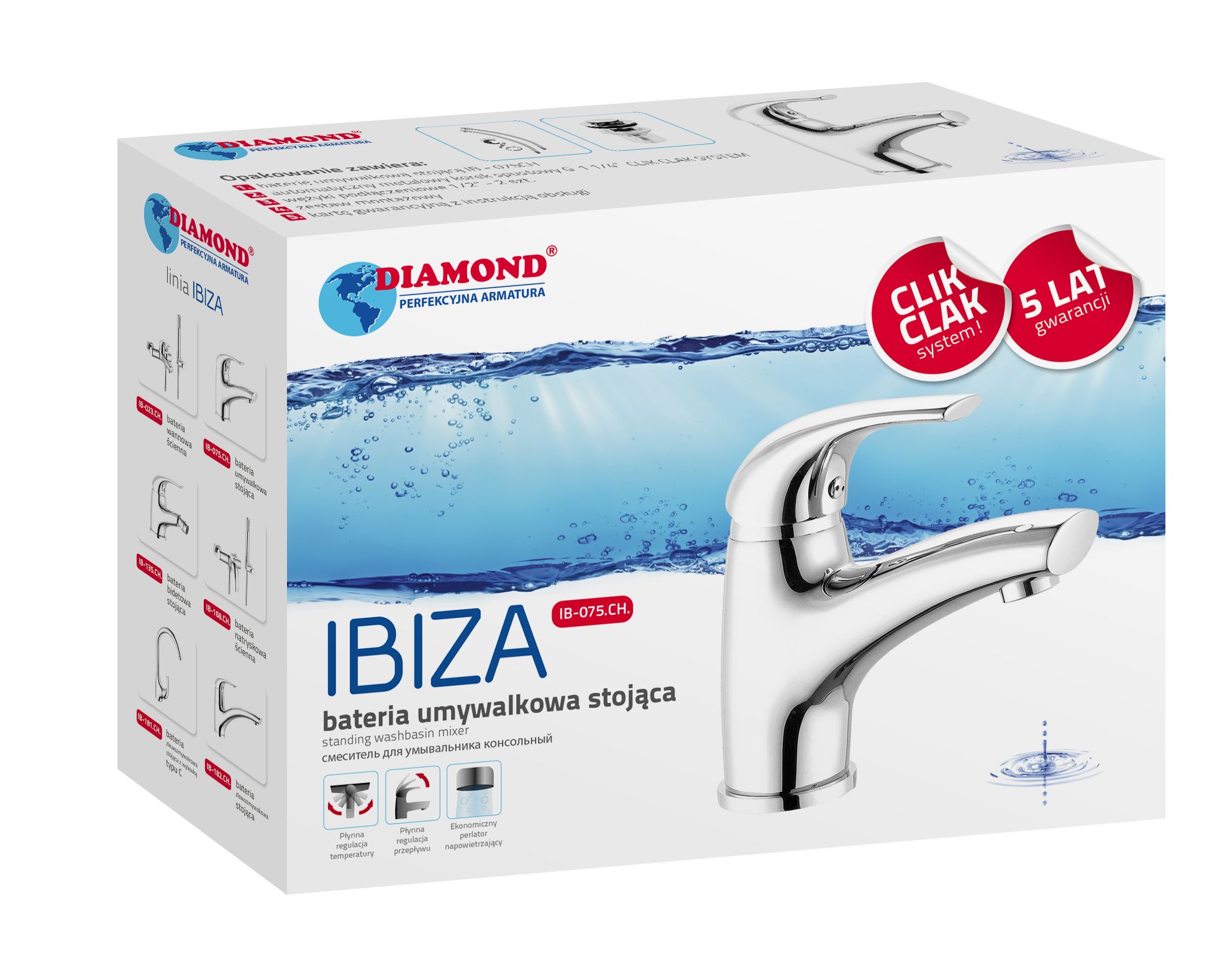 Bateria jednouchwytowa umywalkowa Ibiza
