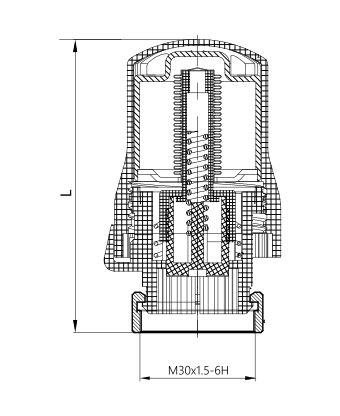 Głowica termostatyczna DIAMOND MINI M30x1,5 art.398