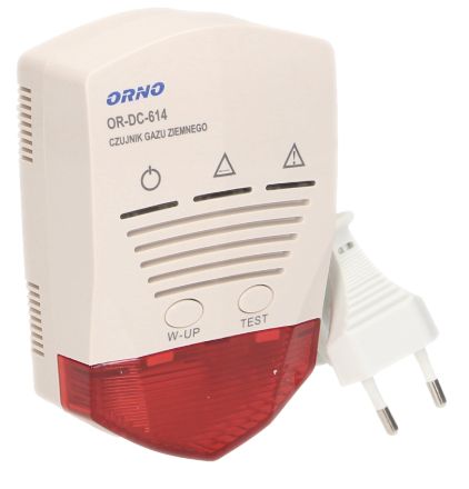 Czujnik gazu ziemnego ORNO, sieciowy z wyjściem przekaźnikowym
