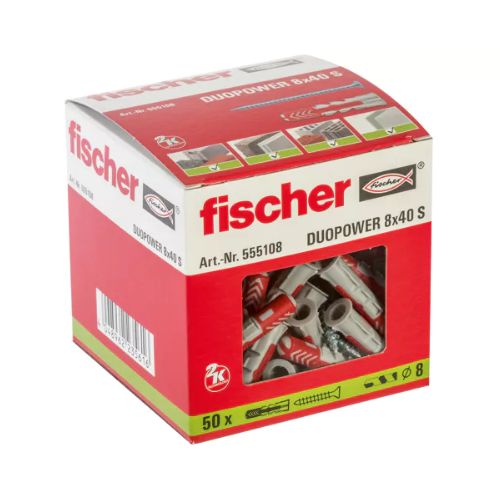 Kołki rozporowe Fischer DuoPower 8 x 40 S (op. 50 szt)